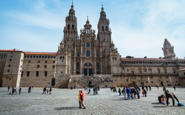 La cattedrale di Santiago De Compostela nella religione della chiesa della Spagna galizia europa