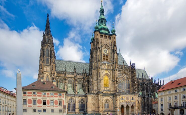 Facciata della Repubblica ceca della cattedrale di San Vito praga