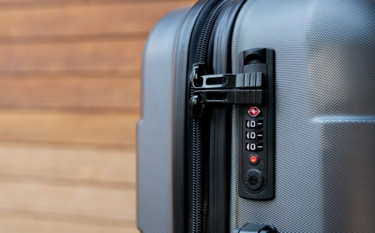 a close up of a piece of luggage