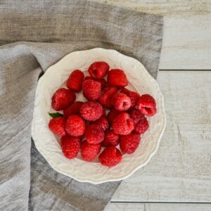 red berries on plate