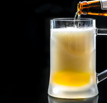 beer in a glass