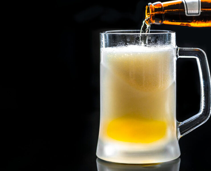 beer in a glass