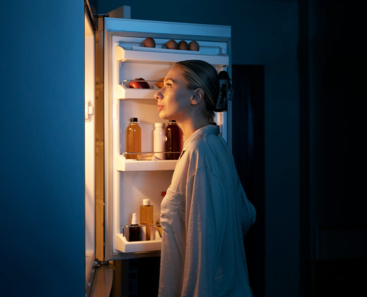 woman fridge